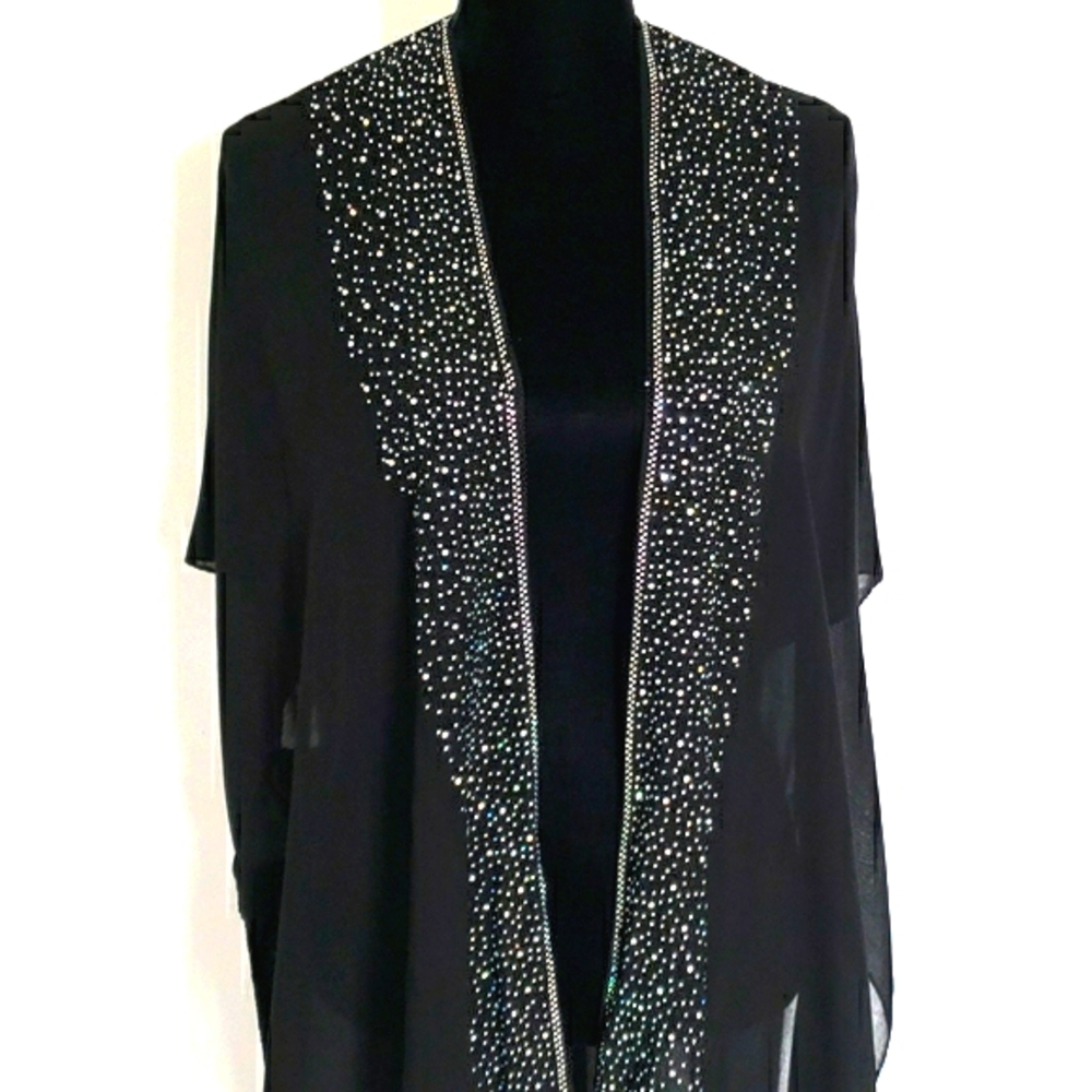 Jessica McClintock Glittery Sheer Top